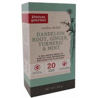 Khoisan Gourmet Herbal Rooibos Tea - Dandelion Root, Ginger, Turmeric & Mint
